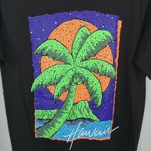 Hawaii Vintage Hanes Beefy-T Graphic T-Shirt Palm Tree USA Small